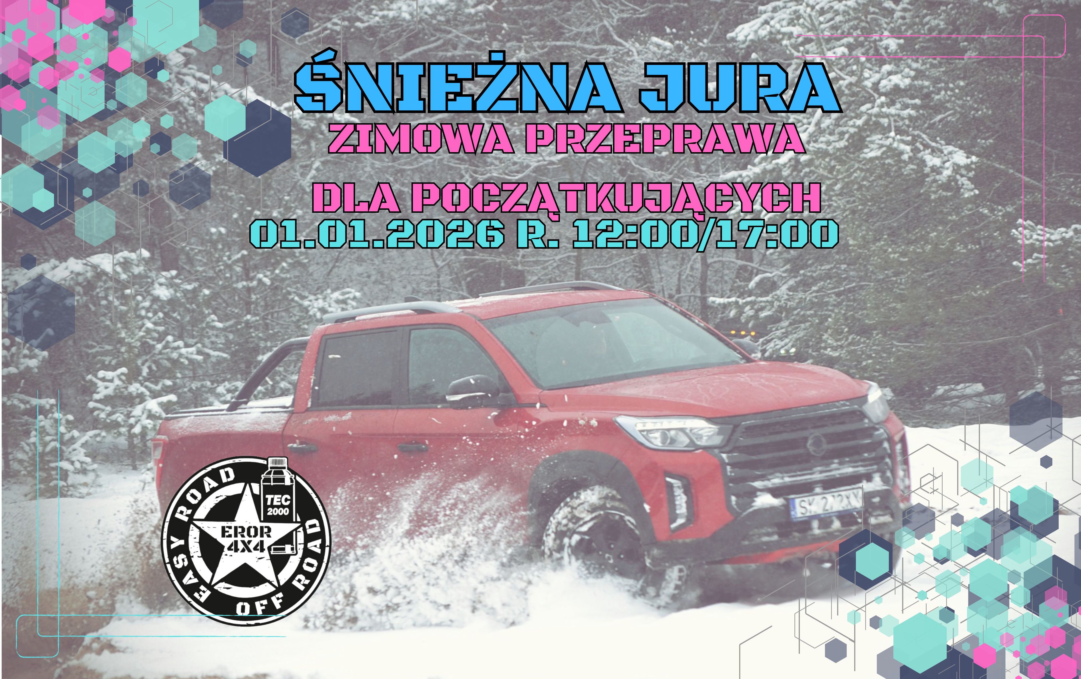 Event promotional image for 01.01.2026 ŚNIEŻNA JURA DLA POCZĄTKUJĄCYCH
