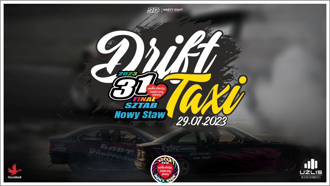 Event promotional image for Drift Taxi dla WOŚP 2023