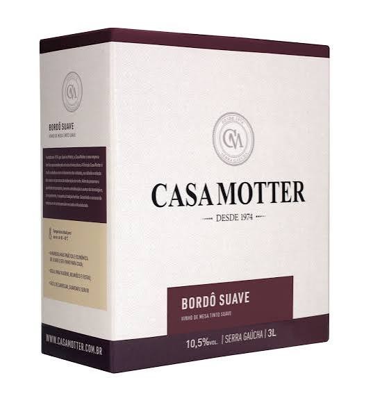 Casa Motter Bordô Suave — Bag in Box 3 litros
