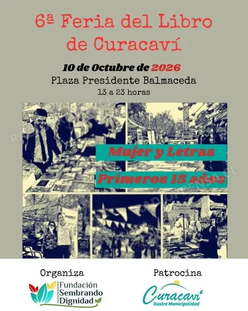 6ª Feria del Libro de Curacaví se realizará este viernes en la Plaza Presidente Balmaceda