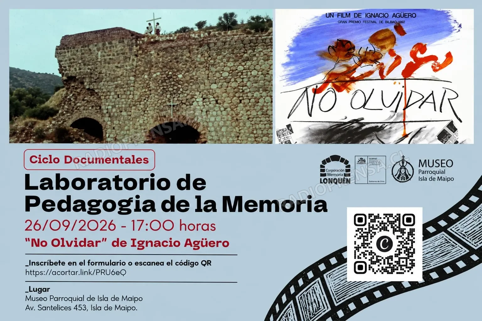 Corporación Memoria Lonquén inicia ciclo de documentales y laboratorio de memoria en Isla de Maipo
