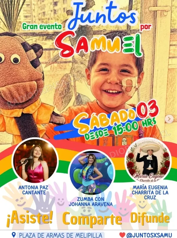 Gran jornada solidaria se realizará hoy en Melipilla para apoyar a Samuel