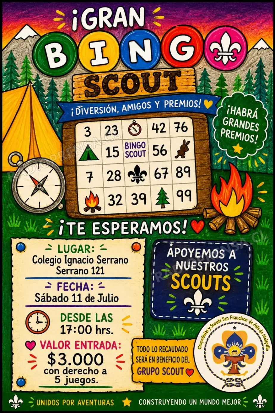 Grupo Scout San Francisco realizará bingo