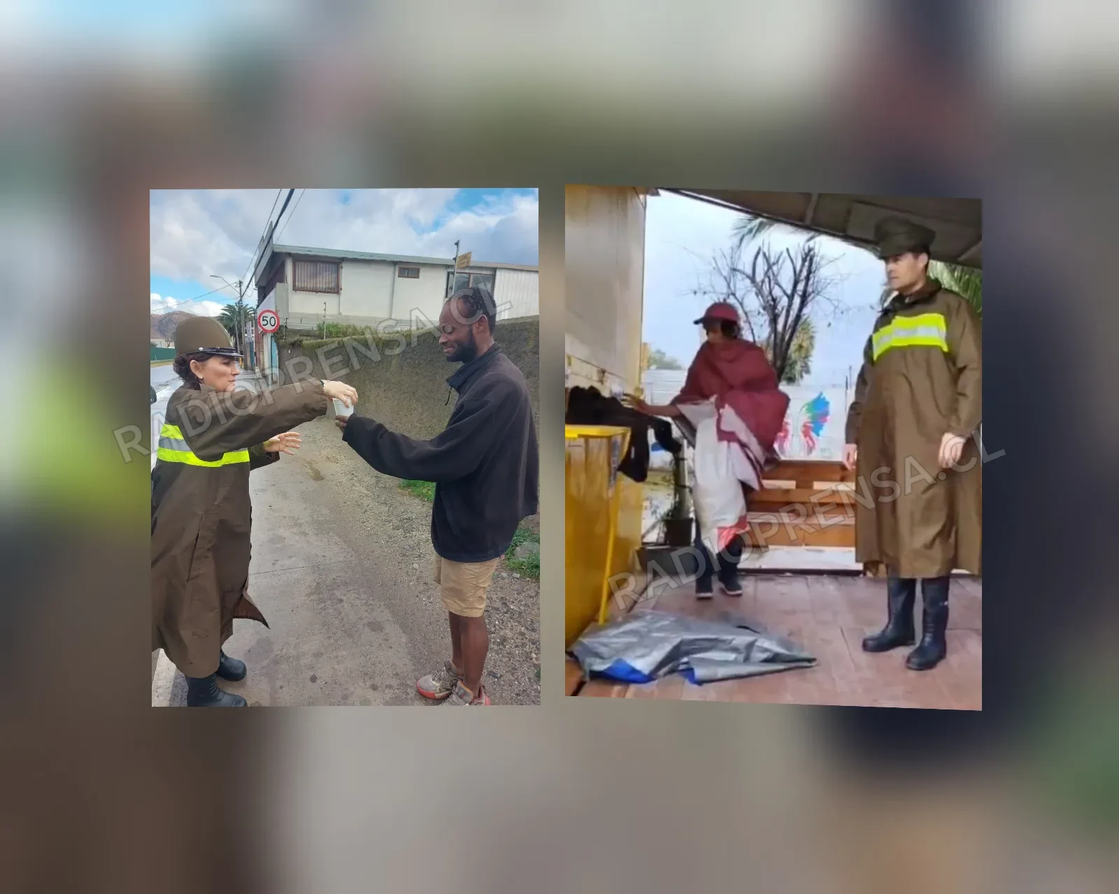 Carabineros refuerza apoyo a personas en situación de calle durante la emergencia climática en Melipilla