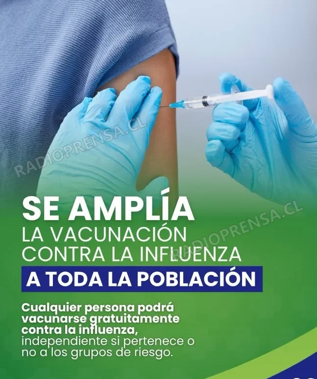 Vacunación contra la influenza se amplía a toda la población en Melipilla