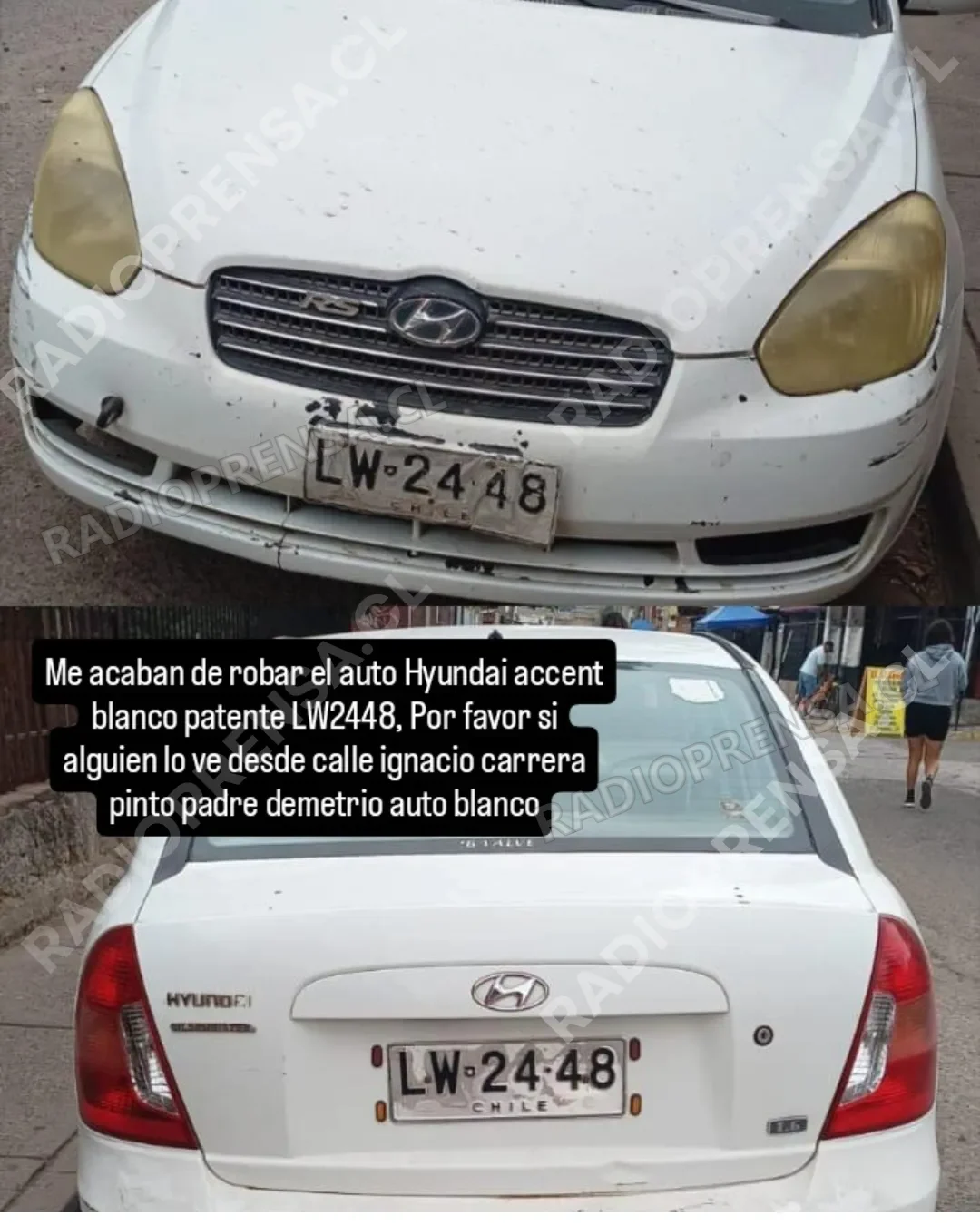 Roban automóvil durante la madrugada en población Padre Demetrio Bravo de Melipilla