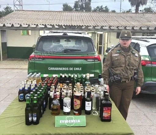 Fiscalización en locales de Curacaví termina con decomiso de alcoholes no autorizados