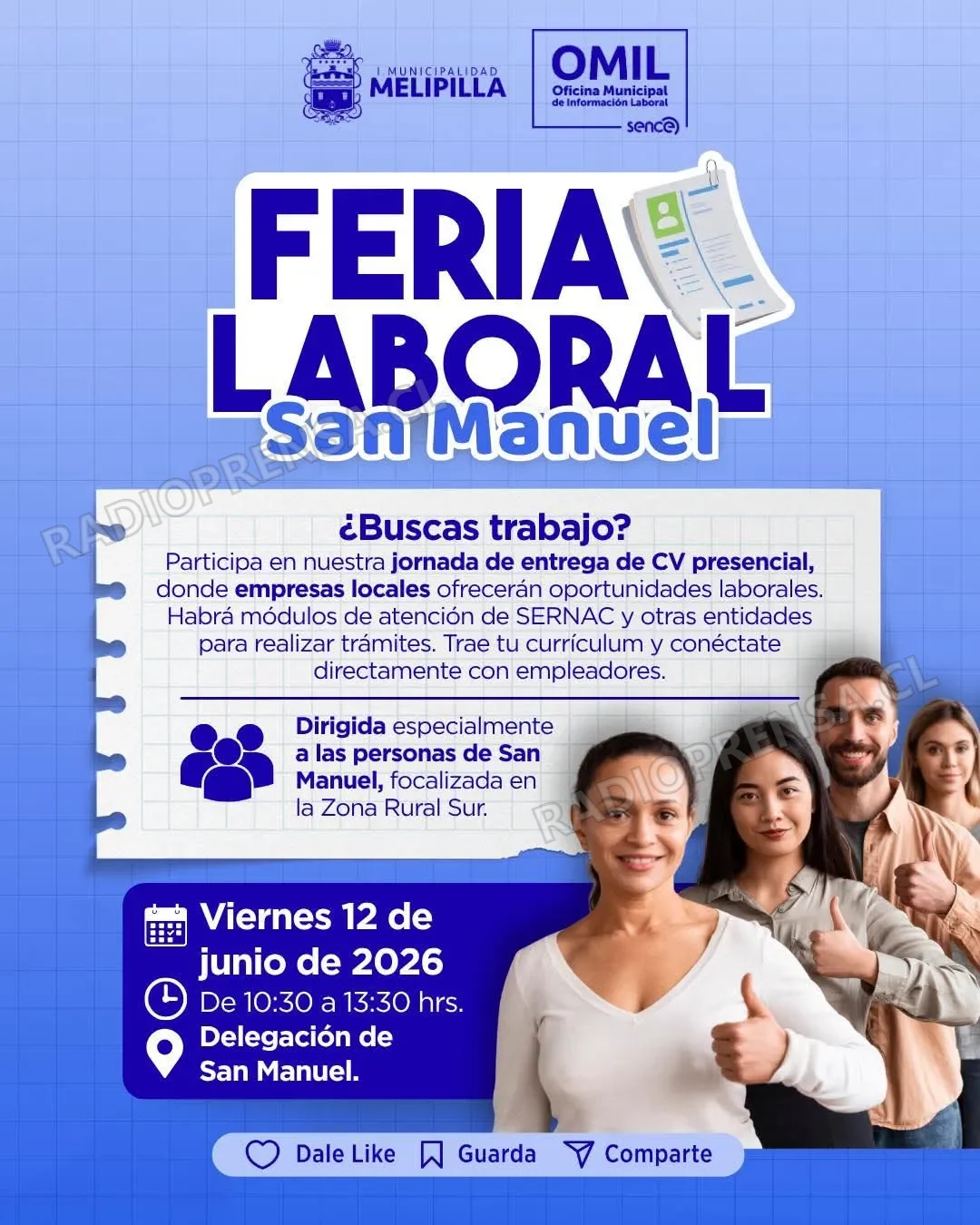 Feria Laboral en San Manuel conectará a vecinos de la zona rural sur de Melipilla con nuevas oportunidades de empleo