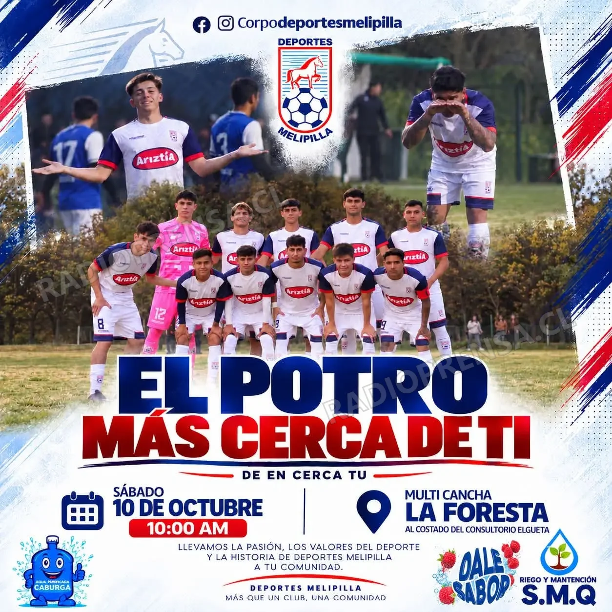 Deportes Melipilla alista jornada comunitaria en La Foresta y anuncia amistoso benéfico en Alhué