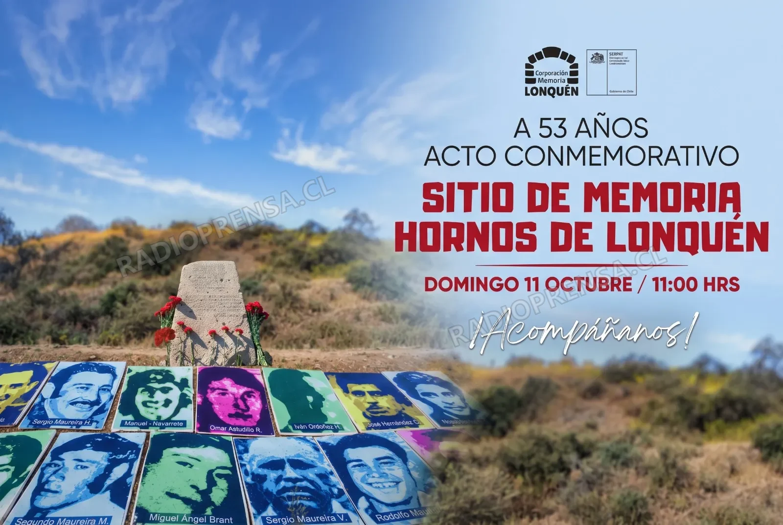 Isla de Maipo y Lonquén recuerdan a las 15 víctimas de la dictadura a 53 años de sus crímenes