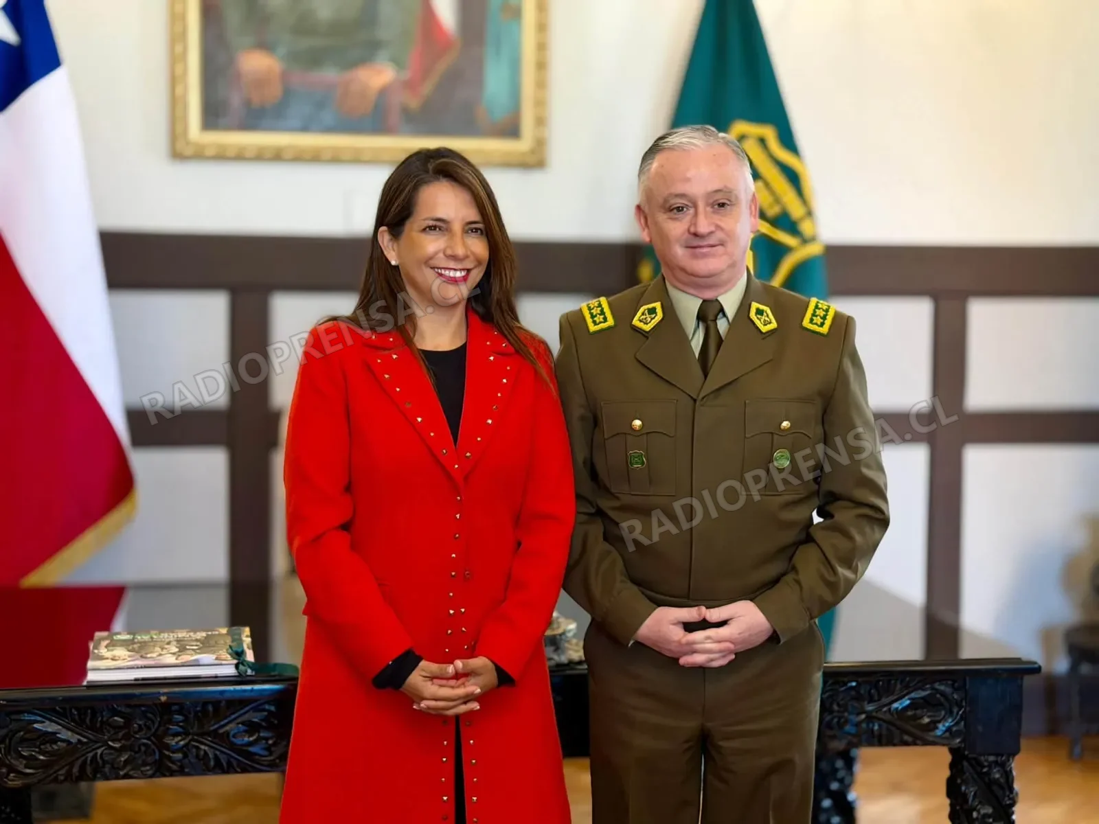 Alcaldesa Gárate gestiona nuevas medidas de seguridad en reunión con el General Director de Carabineros