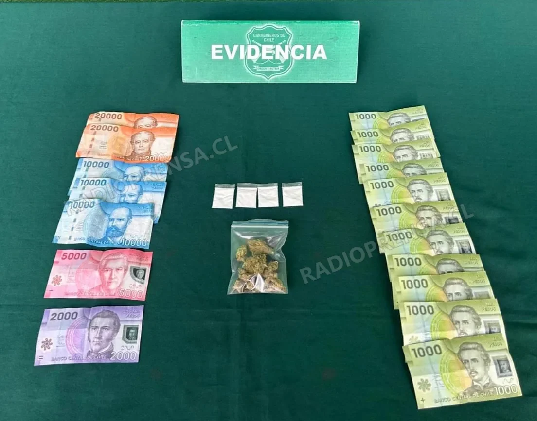 Carabineros detiene a hombre con droga y dinero en pleno centro de Melipilla