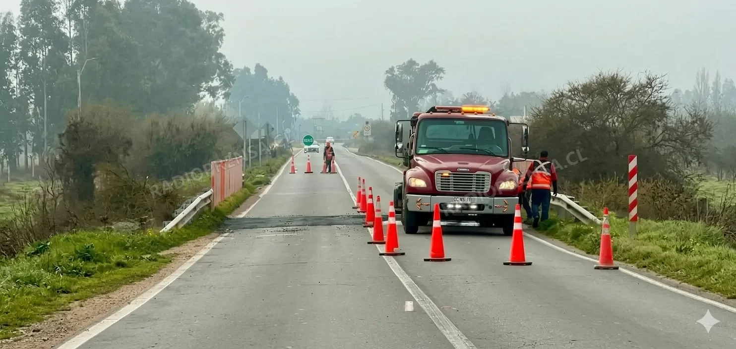 Vialidad ejecuta obras de mejoramiento en el Puente El Yali en San Pedro