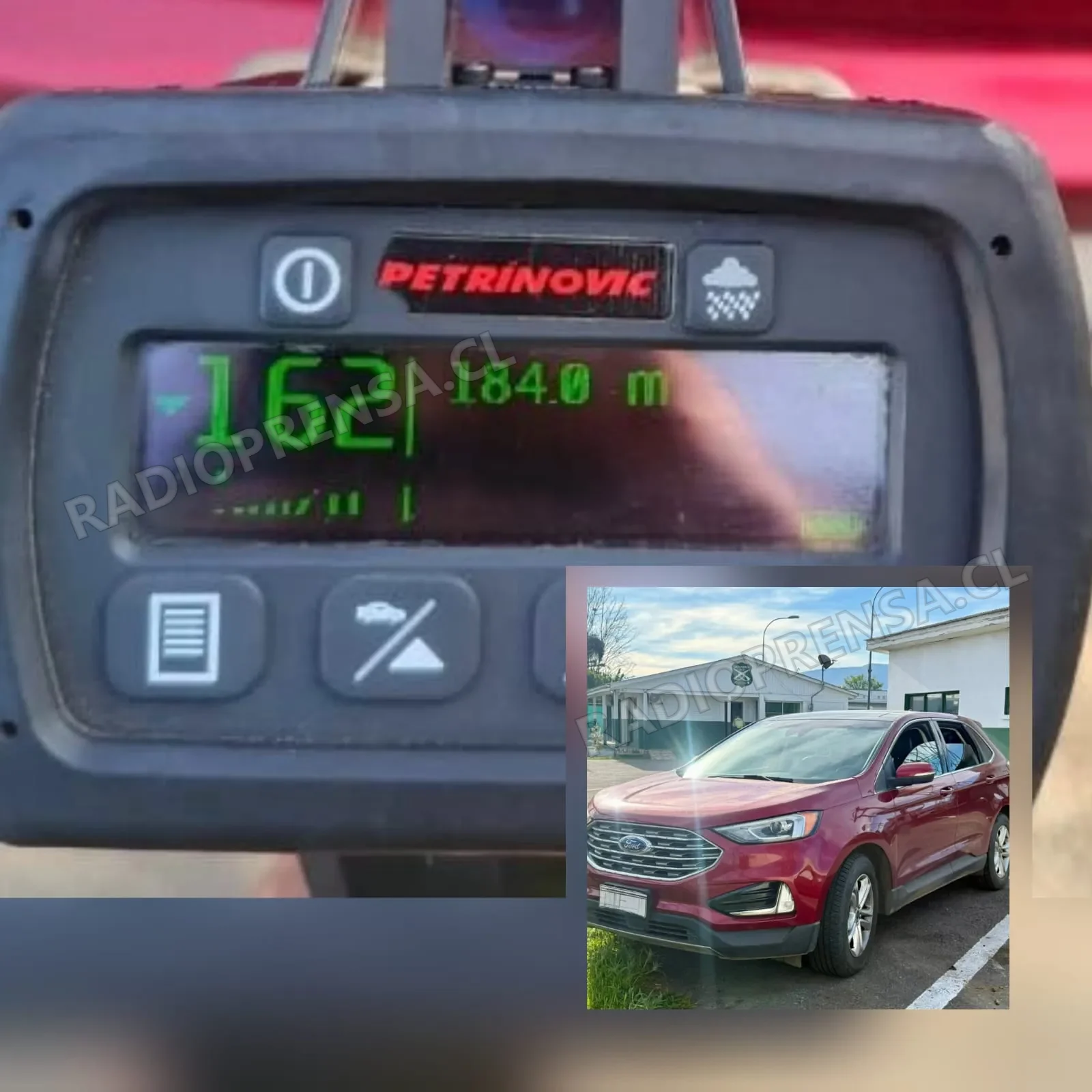 Conductor es detenido tras ser sorprendido a 162 km/h en la Ruta 78