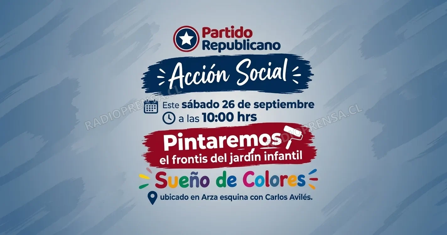 Concejal Bolados y Juventud Republicana impulsan jornada de acción social en jardín infantil de Melipilla