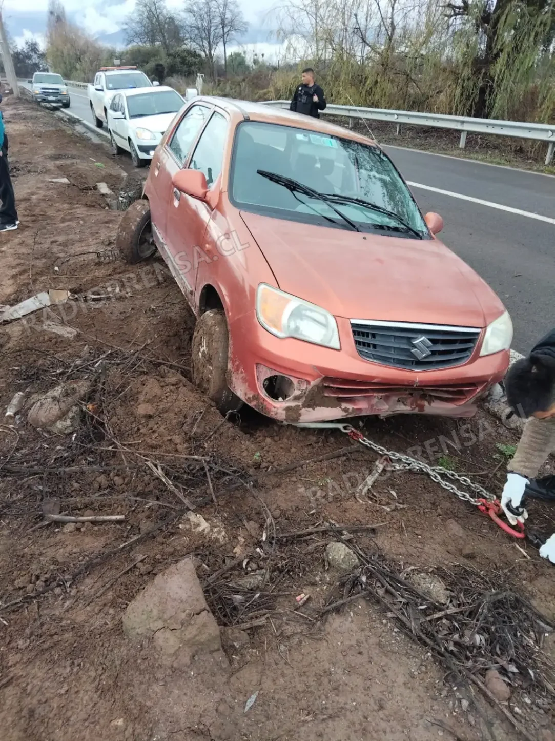 Tres accidentes en pocas horas dejan lesionados y daños materiales en María Pinto