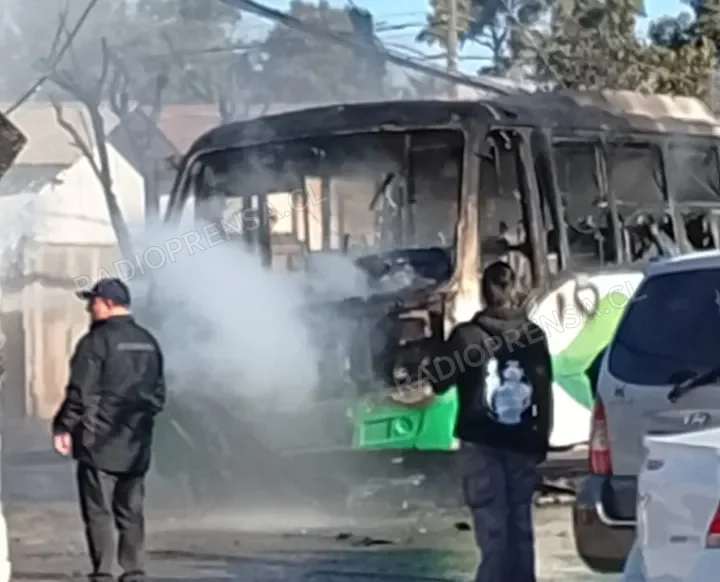Incendio afectó a taxibus del recorrido Pomaire