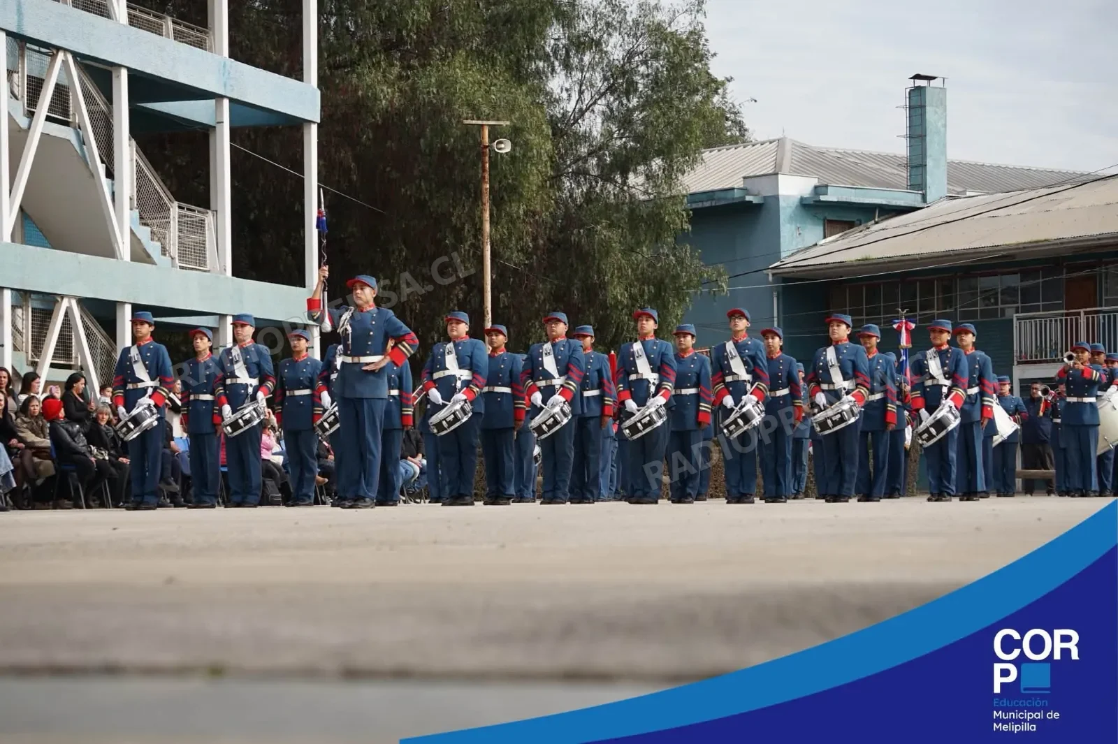Juramento a la Bandera e investidura marcan nuevo ciclo de la Banda del Liceo Bicentenario Politécnico de Melipilla