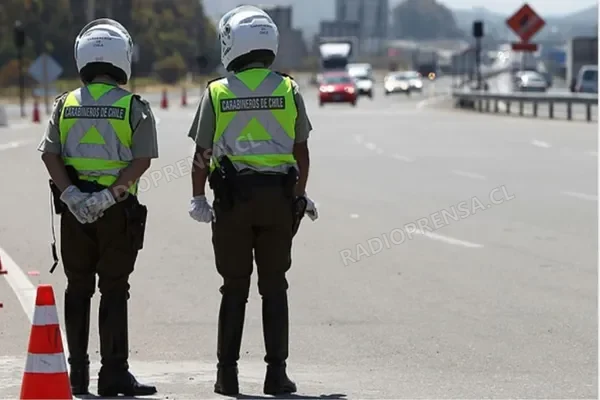 Carabineros reporta ocho fallecidos y más de 150 detenidos en balance vial del fin de semana largo