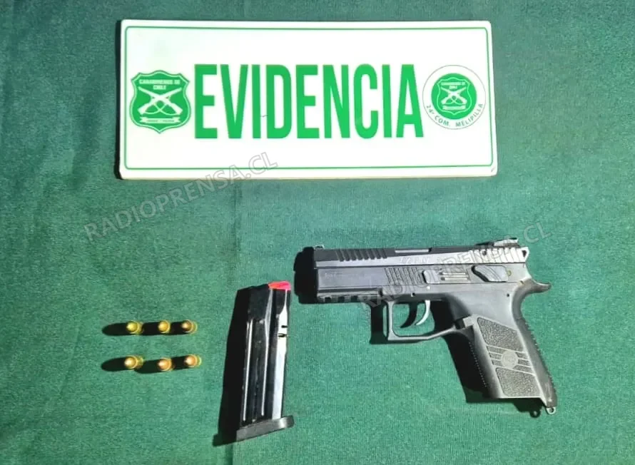 Recuperan pistola robada y municiones tras persecución policial: hay tres personas detenidas