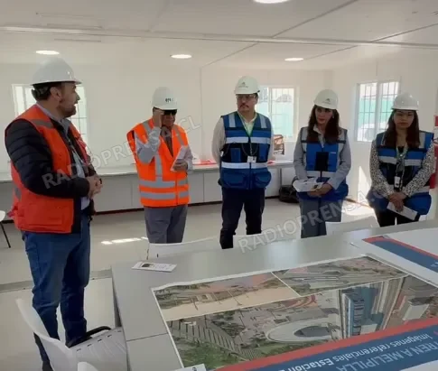 Alcaldesa de El Monte destaca avance de las obras de la futura estación del metrotren en su comuna