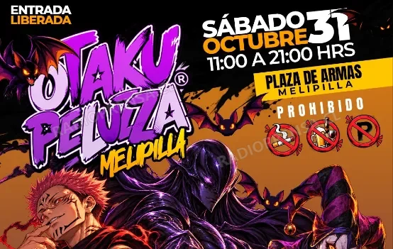 OtakuPeluzza celebrará Halloween en Melipilla con música, concursos y más de 75 emprendimientos