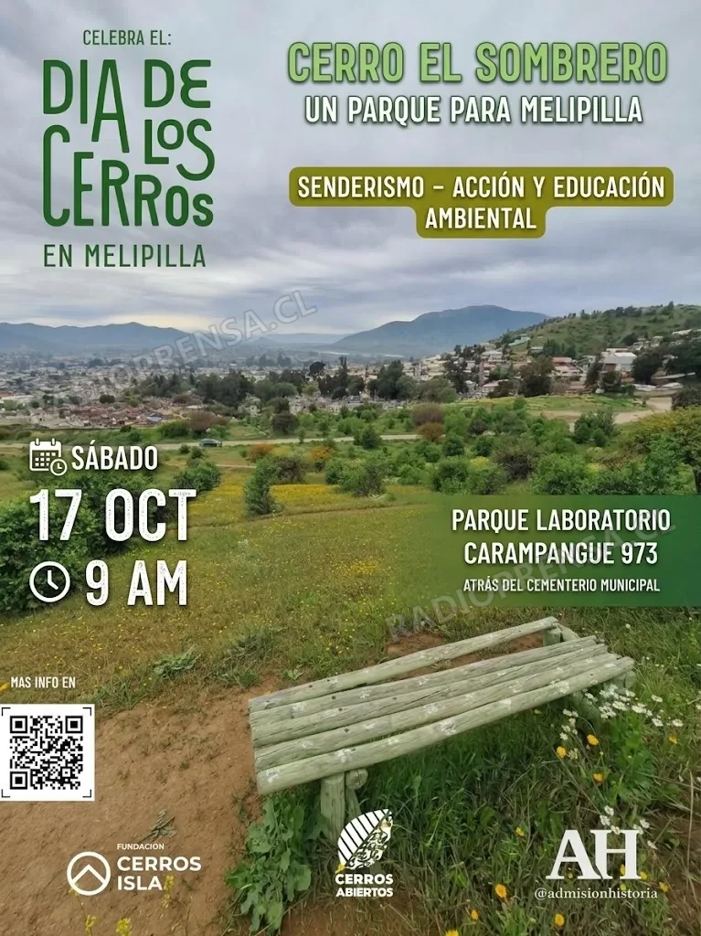 Melipilla se suma a la celebración del Día de los Cerros con actividades de reforestación en el cerro El Sombrero