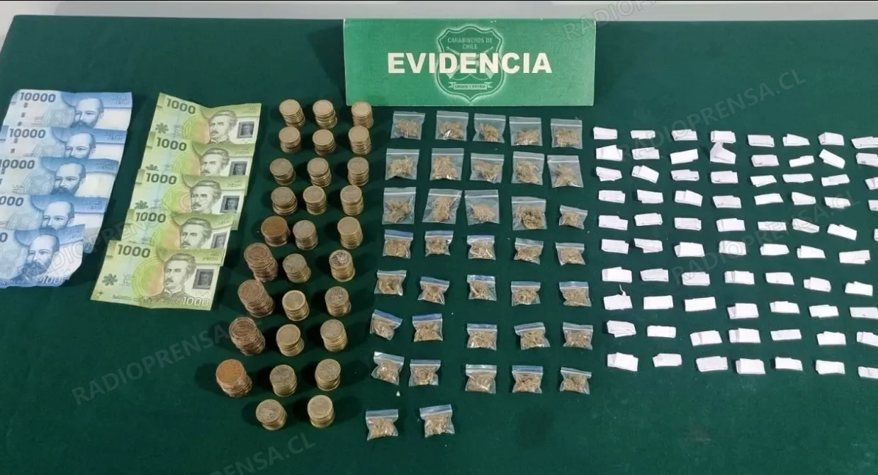 SIP de la 56ª Comisaría de Peñaflor,  incautó marihuana, pasta base y dinero en efectivo durante patrullaje preventivo