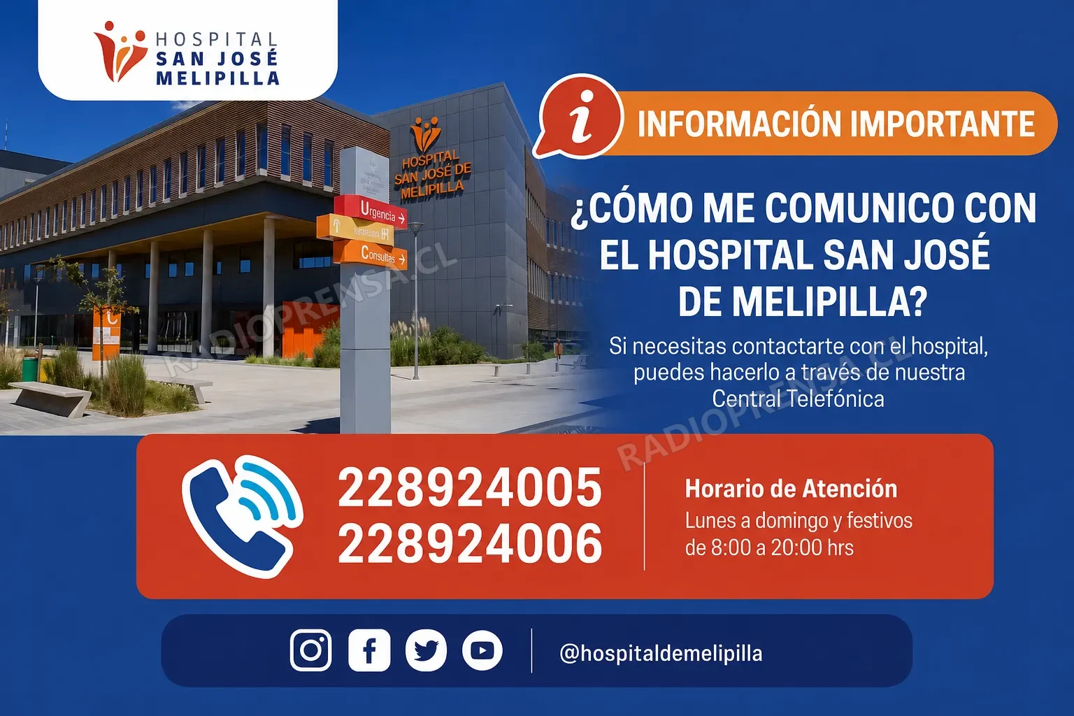 Hospital San José de Melipilla habilita nuevas líneas en su central telefónica para la comunidad