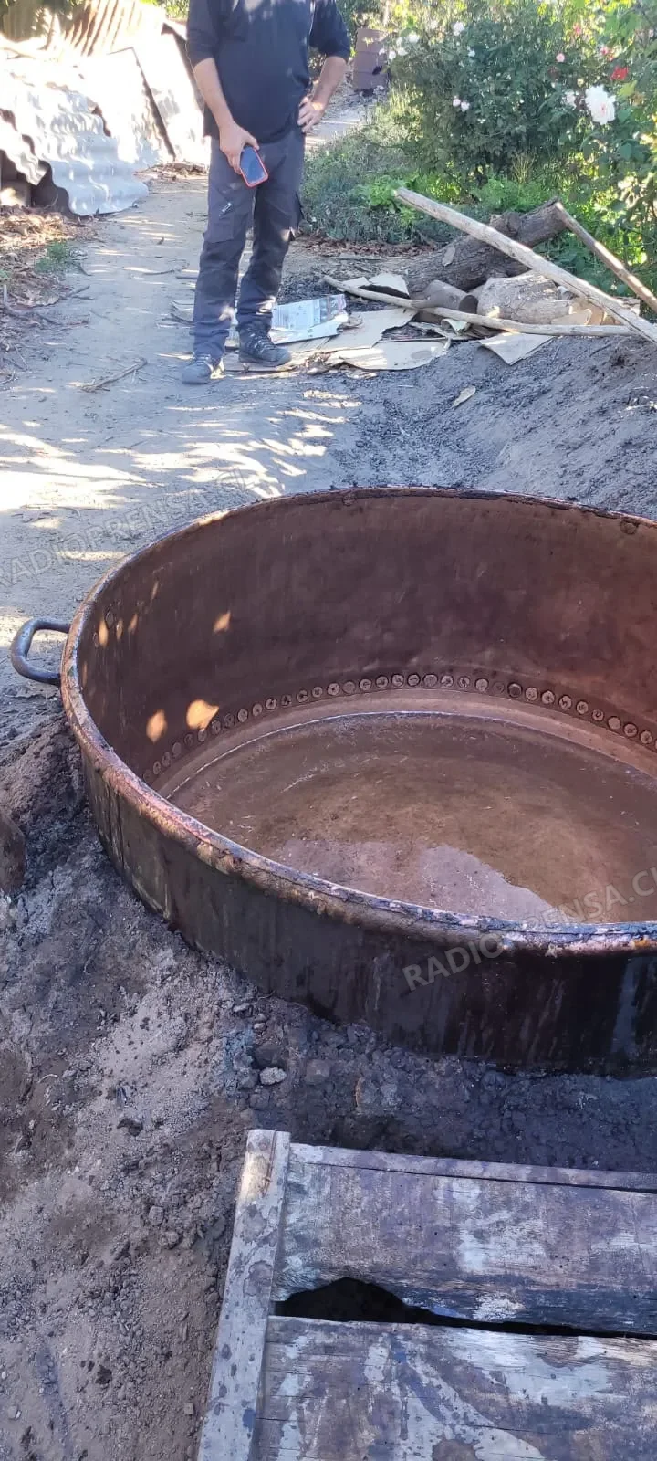 Indignación por robo de fondo de cobre de 300 litros utilizado para la elaboración de chicha de conocida productora de El Bajo
