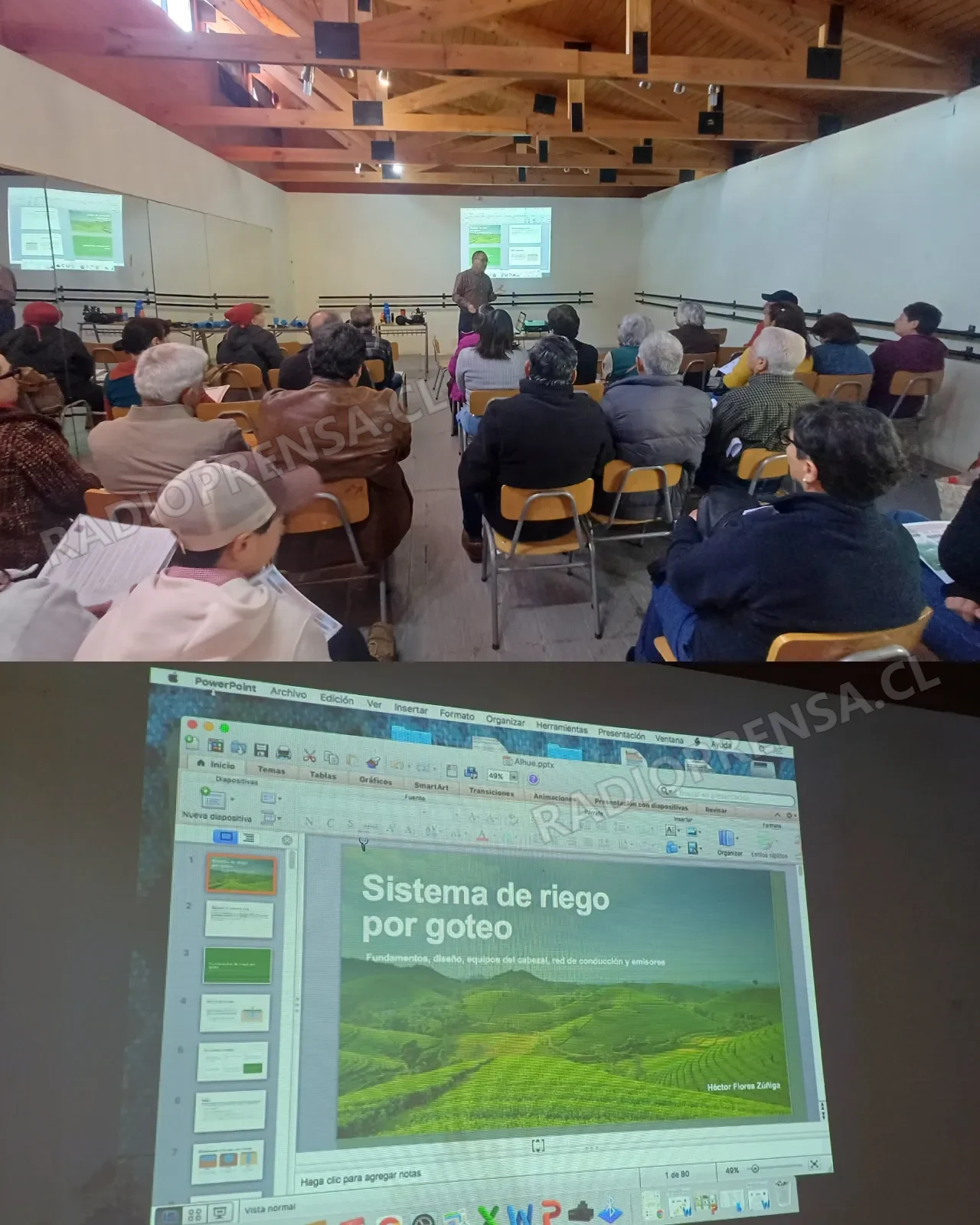 Alhué capacitó a 40 agricultores en uso eficiente del agua, tecnificación del riego y energía solar