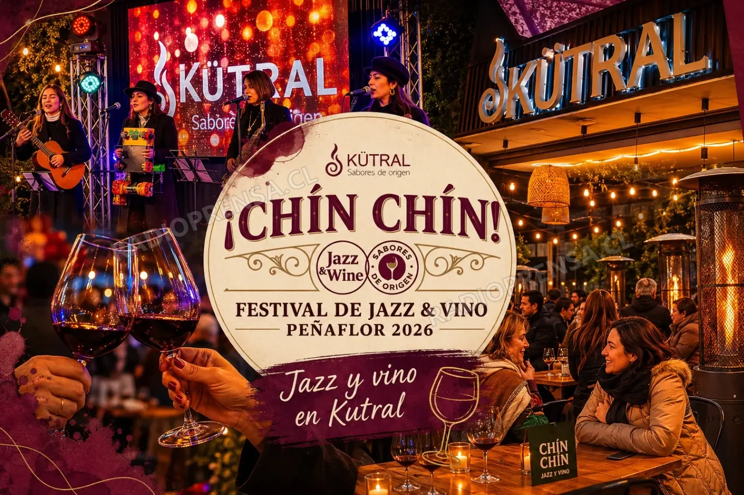 Con rotundo éxito se vivió la primera edición del ¡CHÍN CHÍN! Festival de Vinos y Jazz en Peñaflor