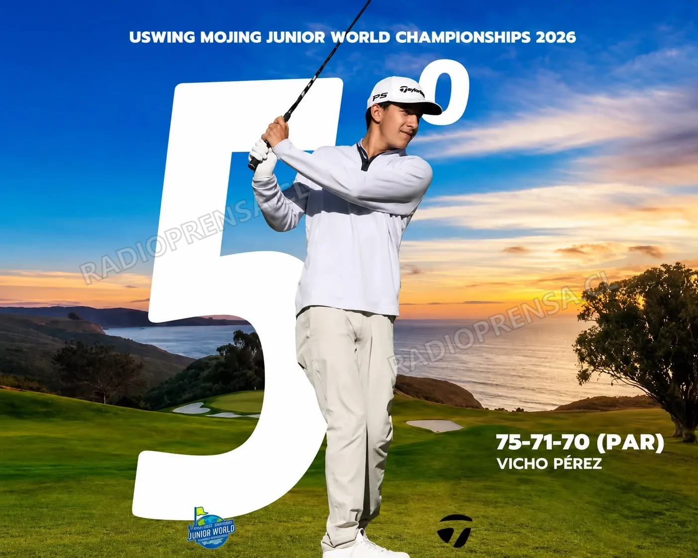 Vicente "Vicho" Pérez logra un destacado quinto lugar en el Junior World Golf Championship de Estados Unidos