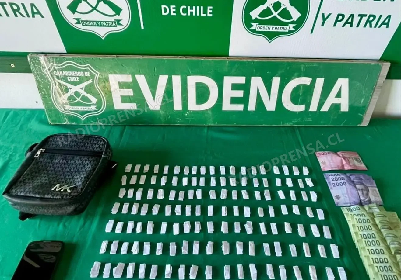 Operativo policial en sector de tomas de Cartagena deja un detenido y la incautación de 180 dosis de droga