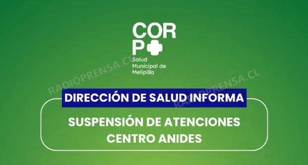 Centro ANIDES Melipilla suspenderá sus atenciones este lunes 6 de julio por corte programado de electricidad