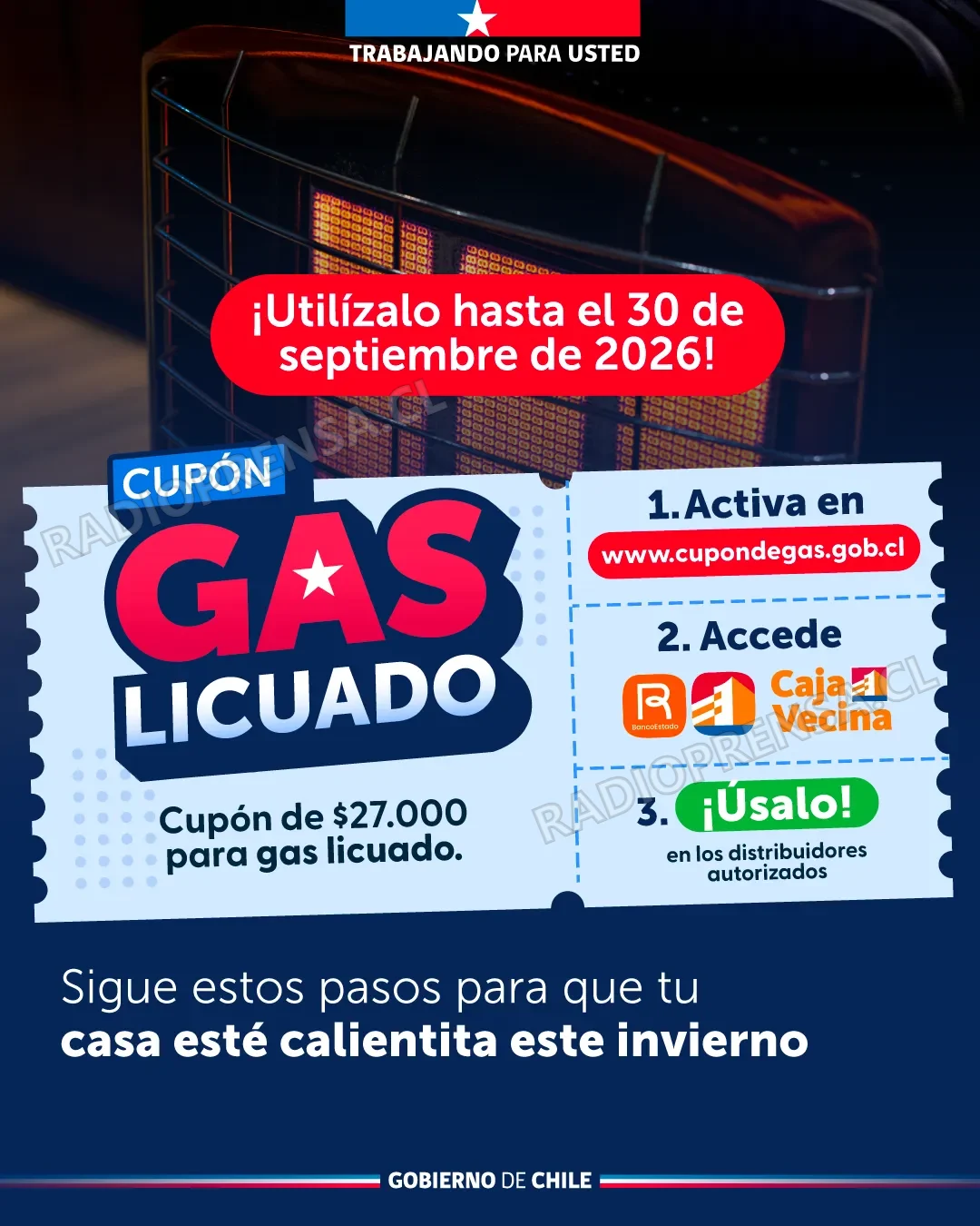 Delegado provincial de Melipilla confirma disponibilidad del Cupón Gas Licuado