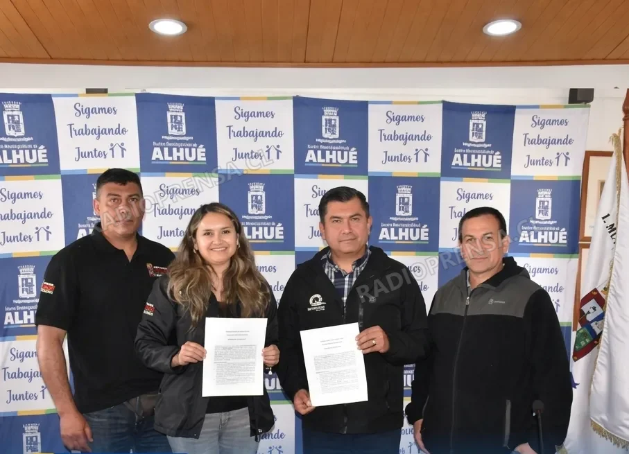 Municipalidad de Alhué firma convenio con Agroreservas de Chile para reforzar la seguridad escolar