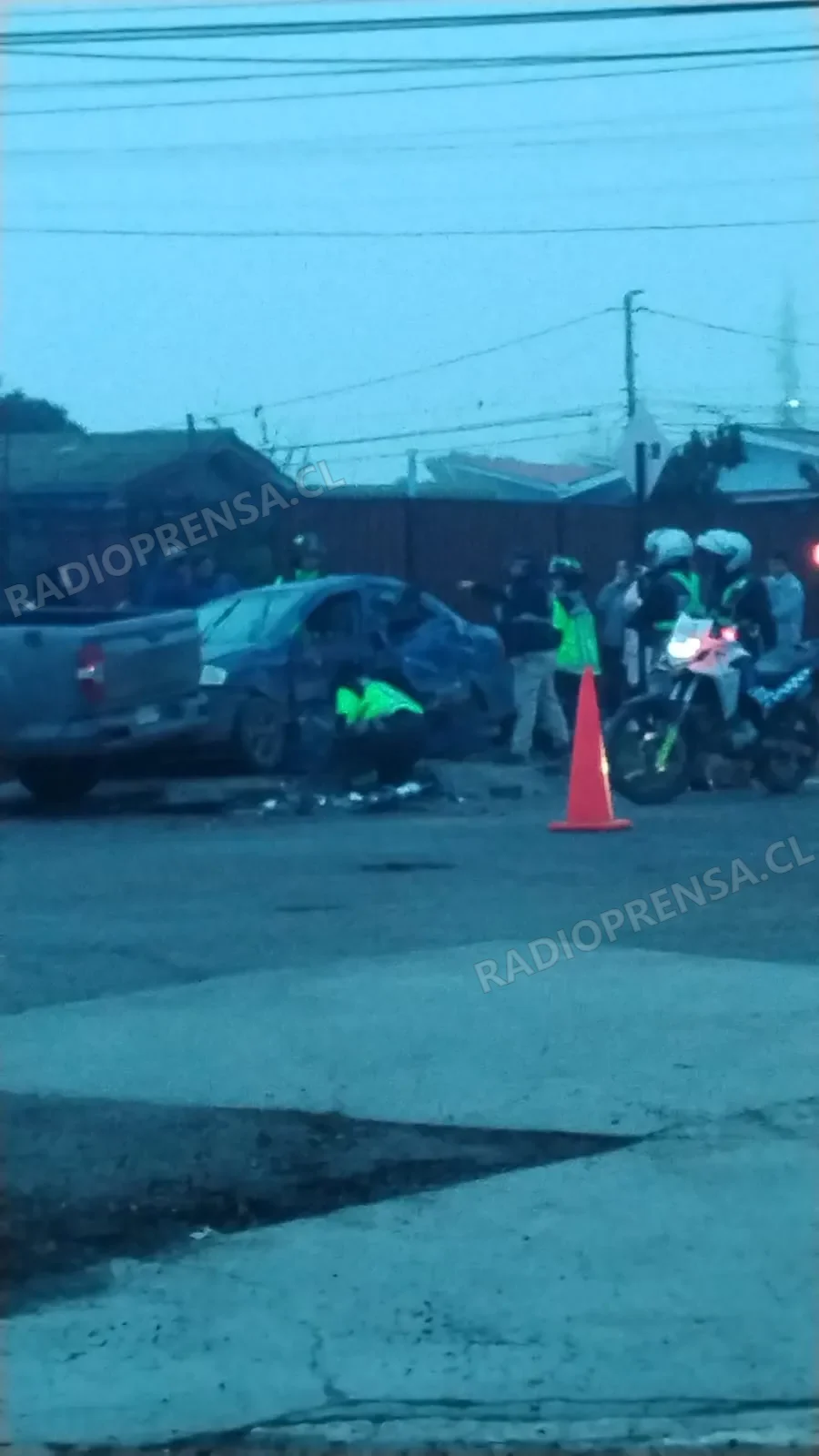 Colisión de alta energía deja tres lesionados en Melipilla