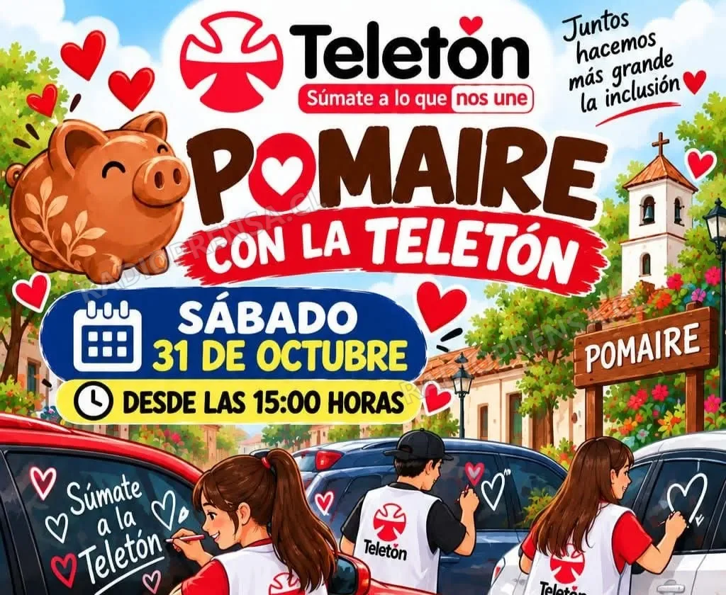 Comunidades comienzan a organizarse para la Teletón 2026: Pomaire prepara caravana solidaria