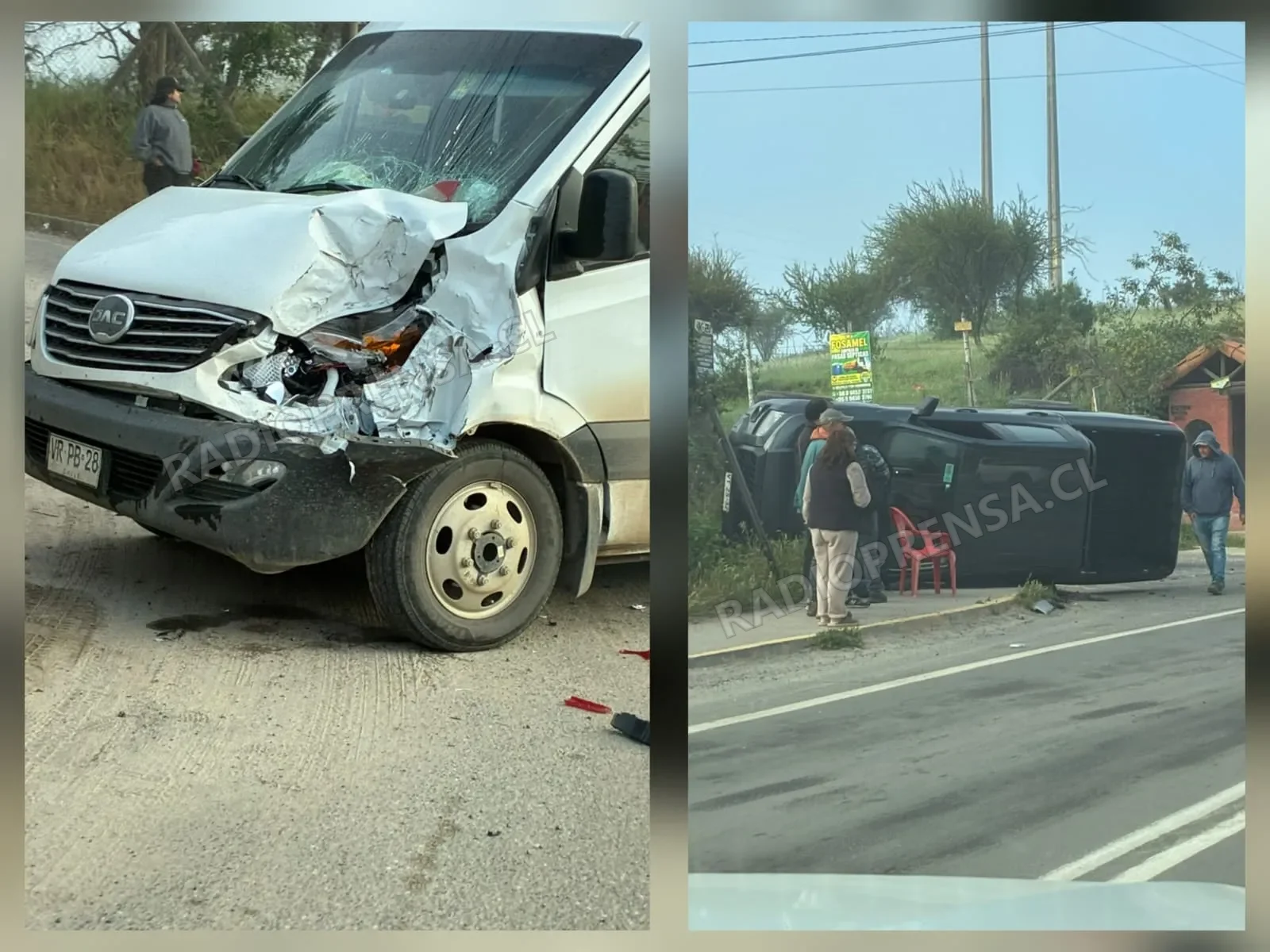 Una persona lesionada tras colisión y volcamiento en la Ruta G-60