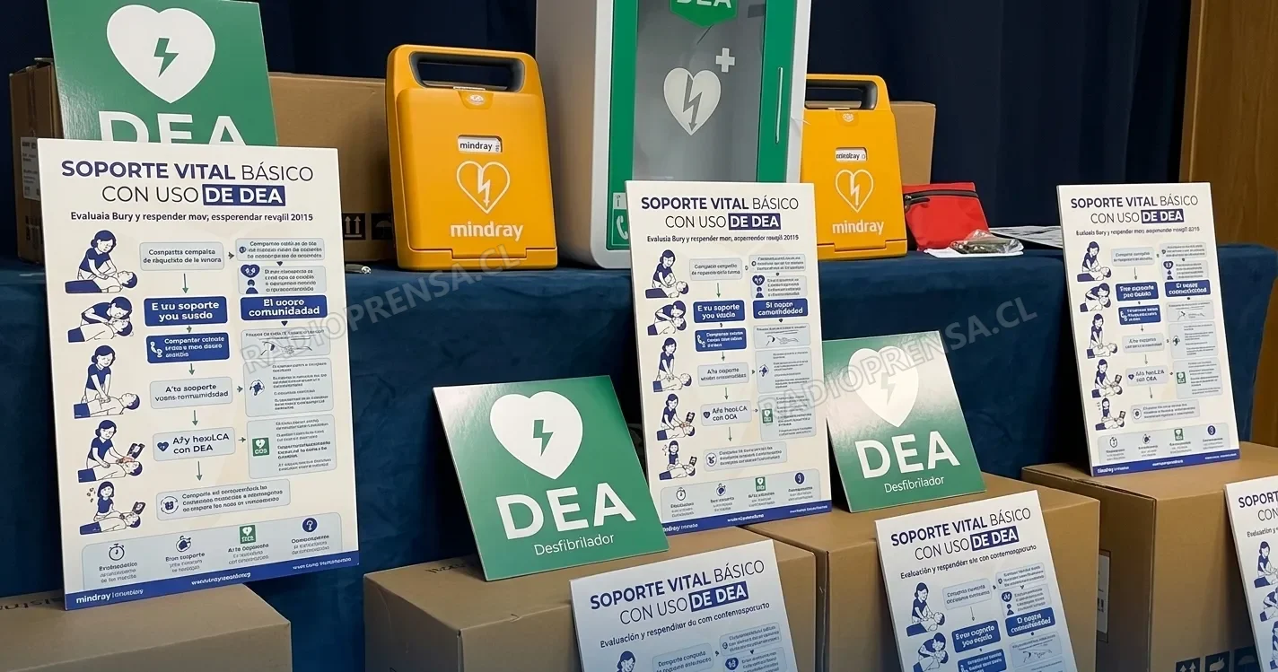 Entregan desfibriladores a cinco establecimientos educacionales de Alhué para reforzar la seguridad escolar