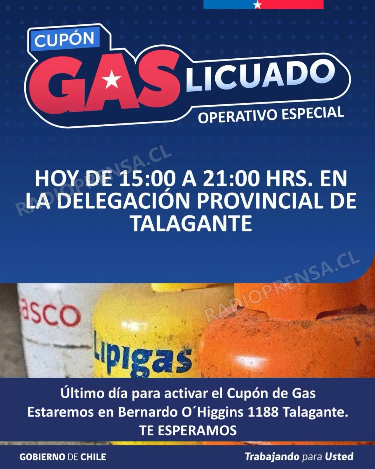 Último día para postular al Cupón de Gas: Municipio de Talagante y delegación mantienen puntos de apoyo para vecinos