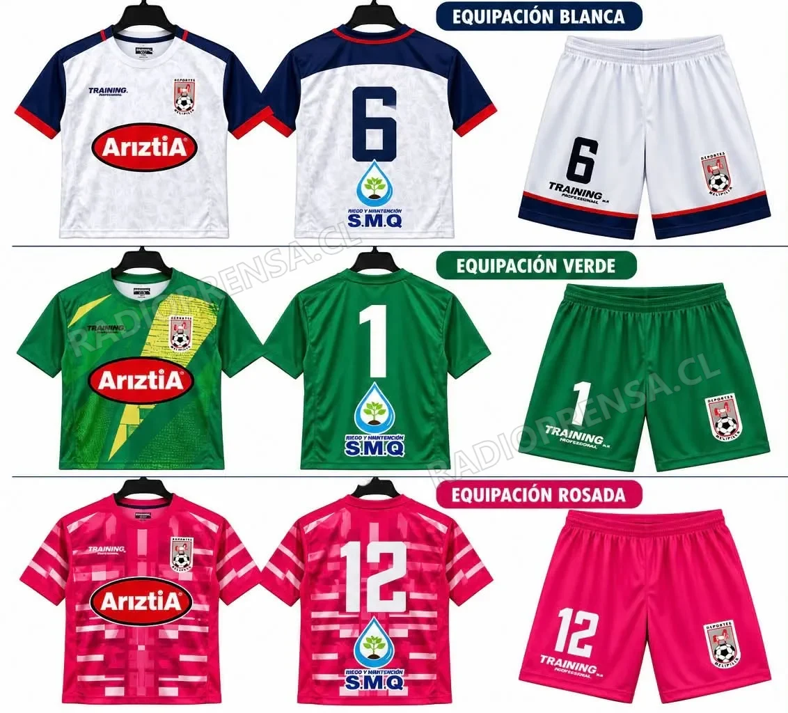Deportes Melipilla presenta su nueva indumentaria para el Campeonato Provincial FENAFUR 2026