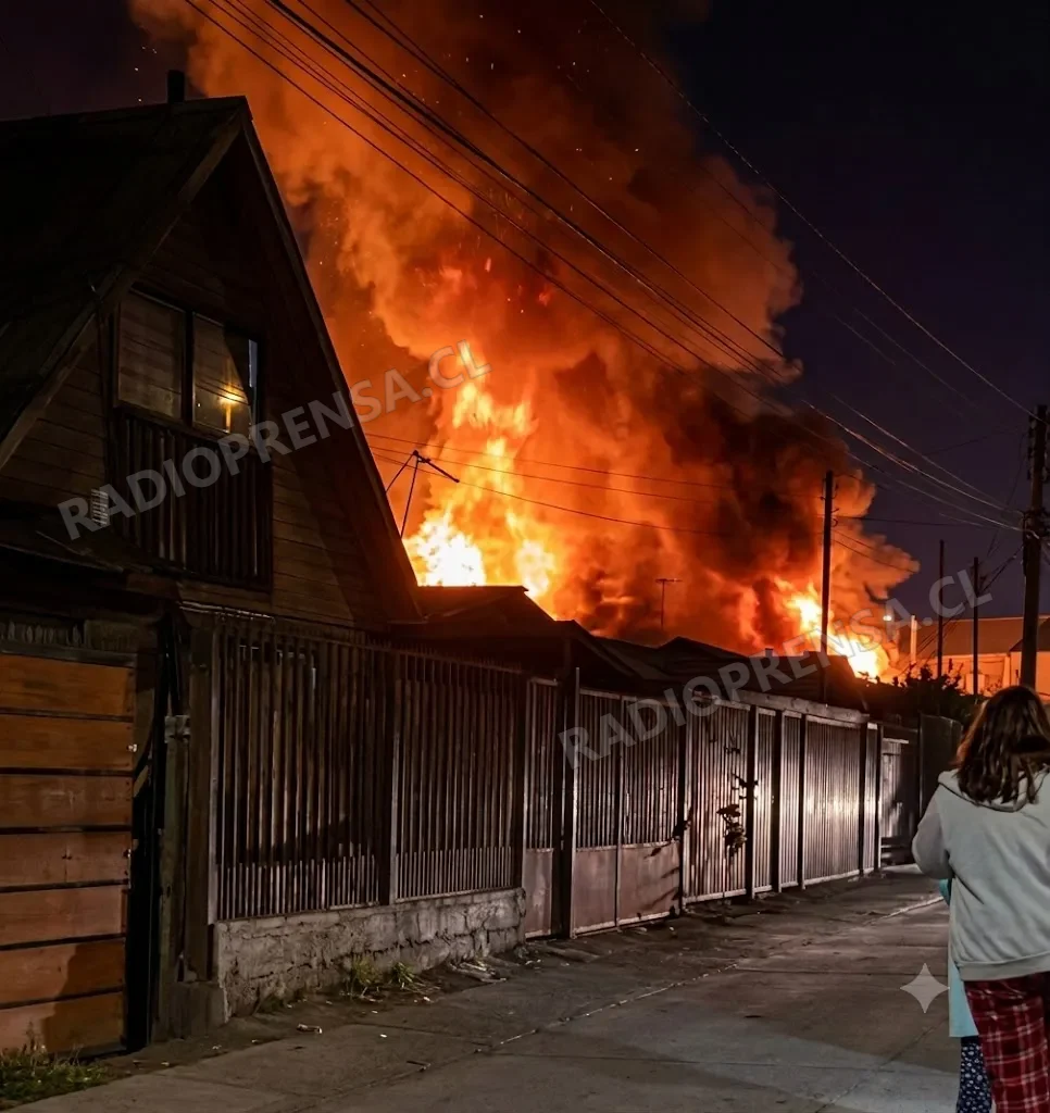 Una persona fallece en incendio que destruyó viviendas en Padre Hurtado