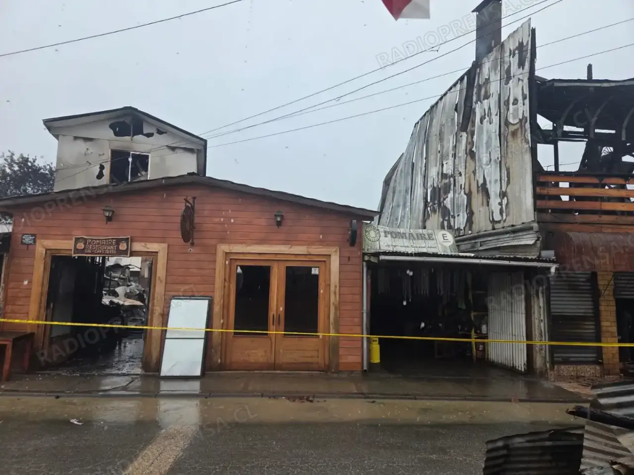 La vivienda y el local de Horacio Gaete afectados por el fuego