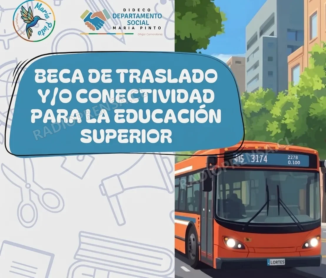 María Pinto abre postulaciones para la Beca de Traslado y Conectividad de Educación Superior 2026