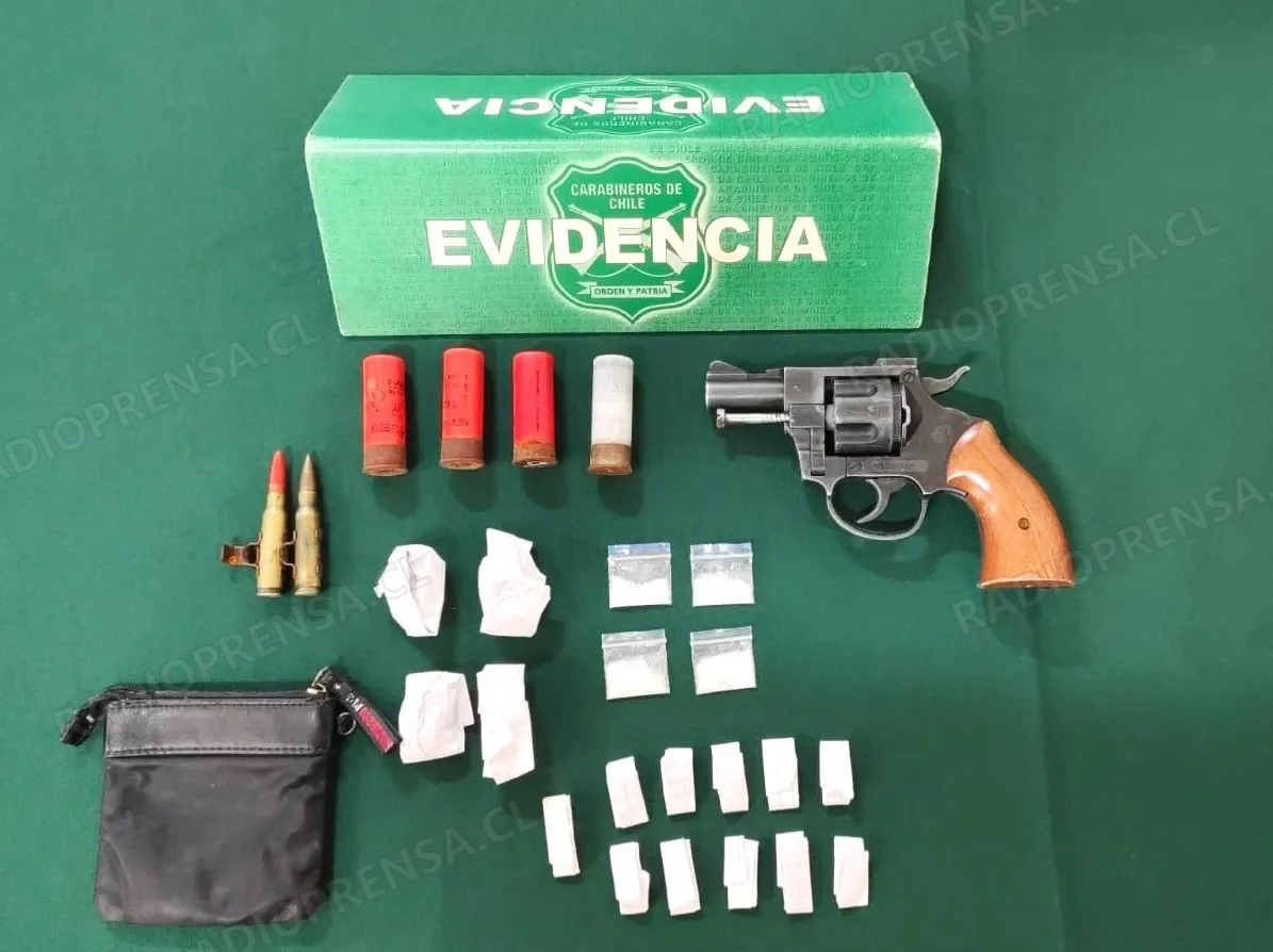 Detienen en Talagante a sujeto con arma de fuego y drogas en operativo policial