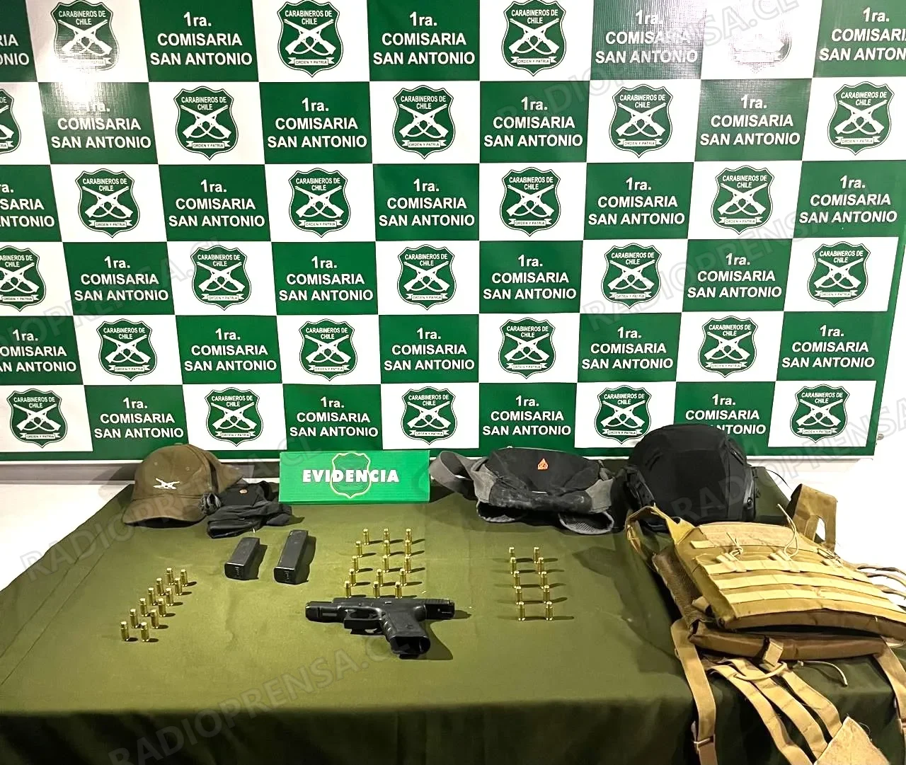 Carabineros captura a pareja tras balacera: incautan arma de guerra y equipo táctico en toma La Ballena de San Antonio