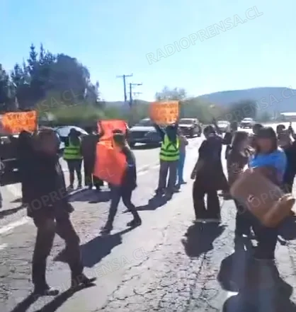 Comunidad escolar de Ulmén bloquea ruta G-60 tras reiterativos robos en Colegio José Camarena Escrivá