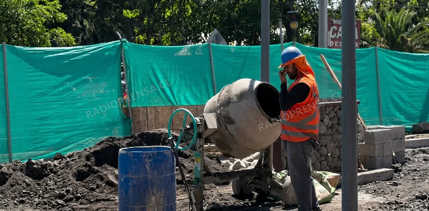 Avanzan trabajos para mejorar la seguridad vial en los accesos de la Escuela de Los Rulos en María Pinto